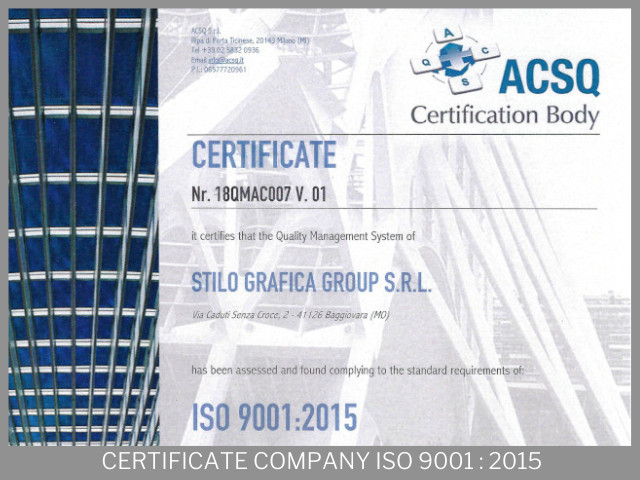 Read more about the article CERTIFICATE COMPANY ISO 9001
